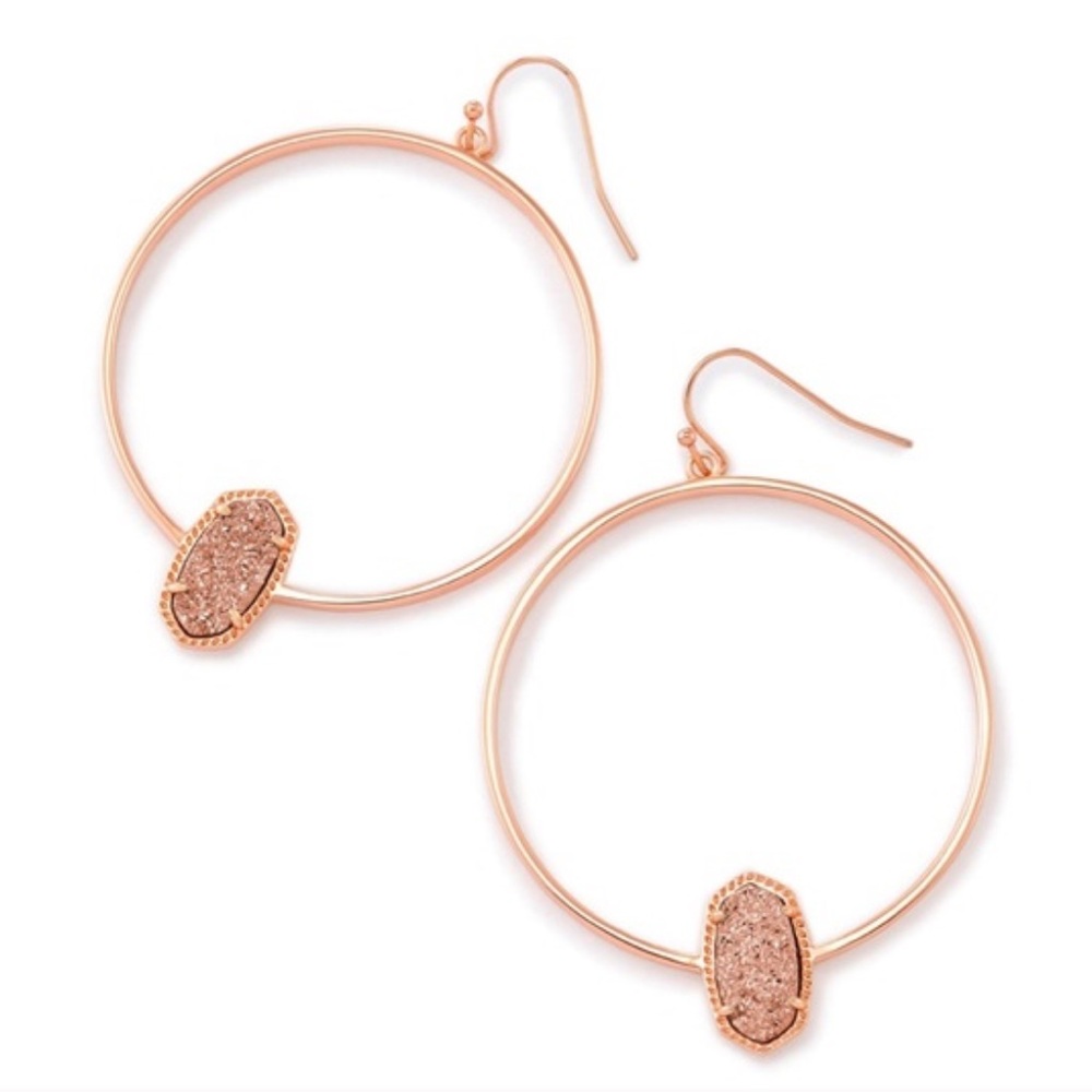 Kendra Scott Elora Earrings in Rose Gold Drusy